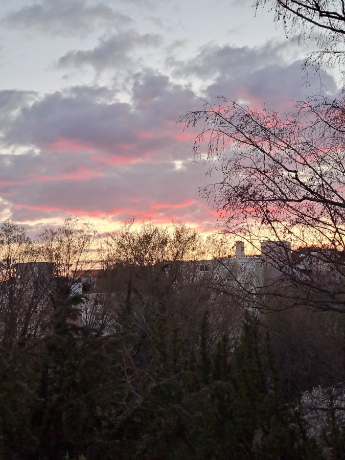 Ein Tag im Frühjahr beginnt und endet.